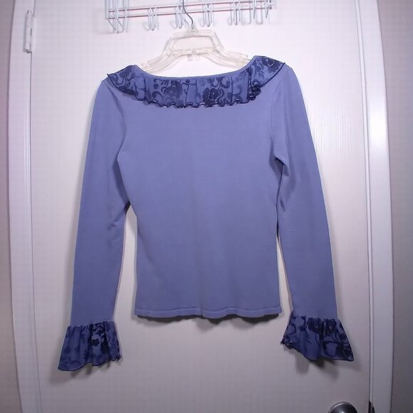 INC Silk Blend Ruffle Sweater SZ: Small - Picture 8 of 11